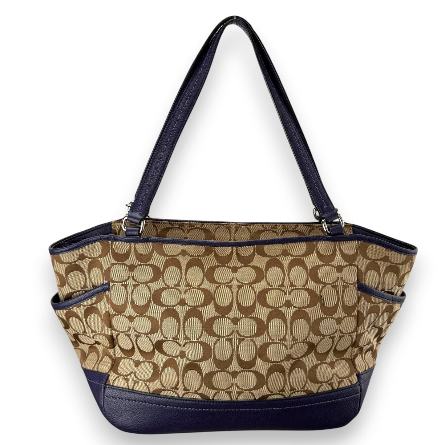COACH SIGNATURE LILAC SHOPPER BAG