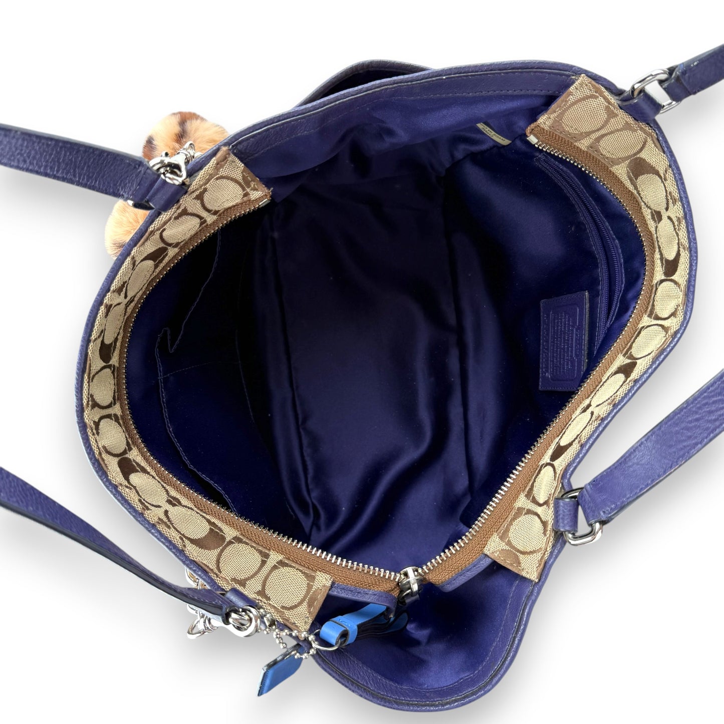 COACH SIGNATURE LILAC SHOPPER BAG