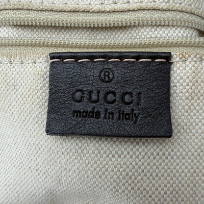 GUCCI GG SUKEY MEDIUM BROWN LEATHER SHOULDER BAG