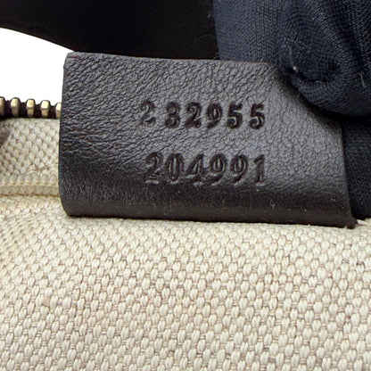 GUCCI GG SUKEY MEDIUM BROWN LEATHER SHOULDER BAG