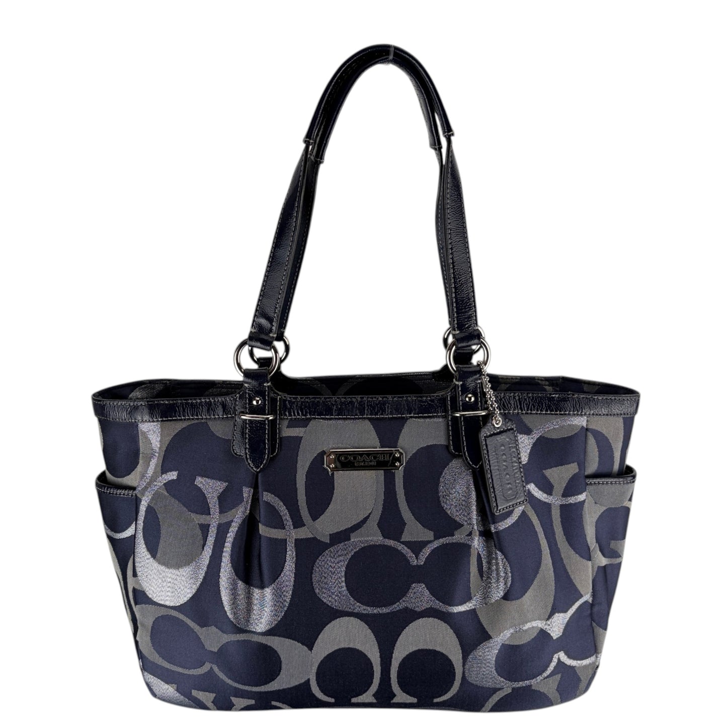 COACH SIGNATURE GALLERY TOTE BAG BLUE