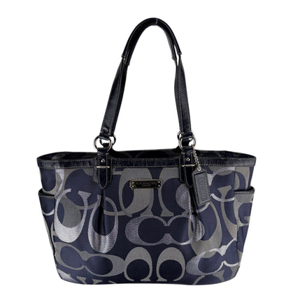 COACH SIGNATURE GALLERY TOTE BAG BLUE