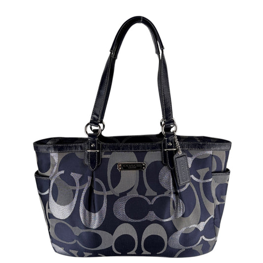 COACH SIGNATURE GALLERY TOTE BAG BLUE