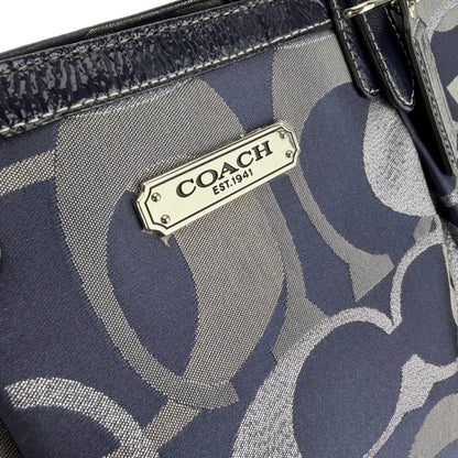 COACH SIGNATURE GALLERY TOTE BAG BLUE