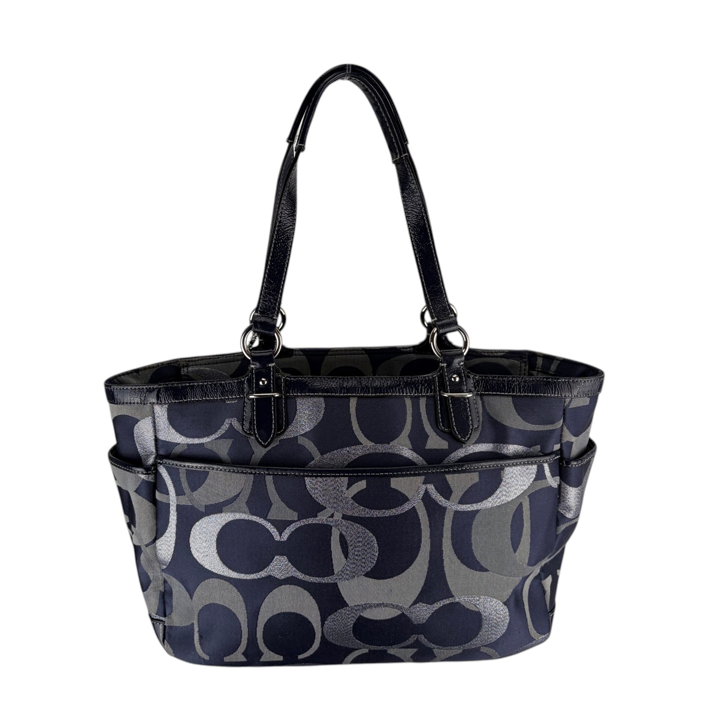 COACH SIGNATURE GALLERY TOTE BAG BLUE