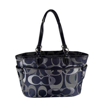 COACH SIGNATURE GALLERY TOTE BAG BLUE