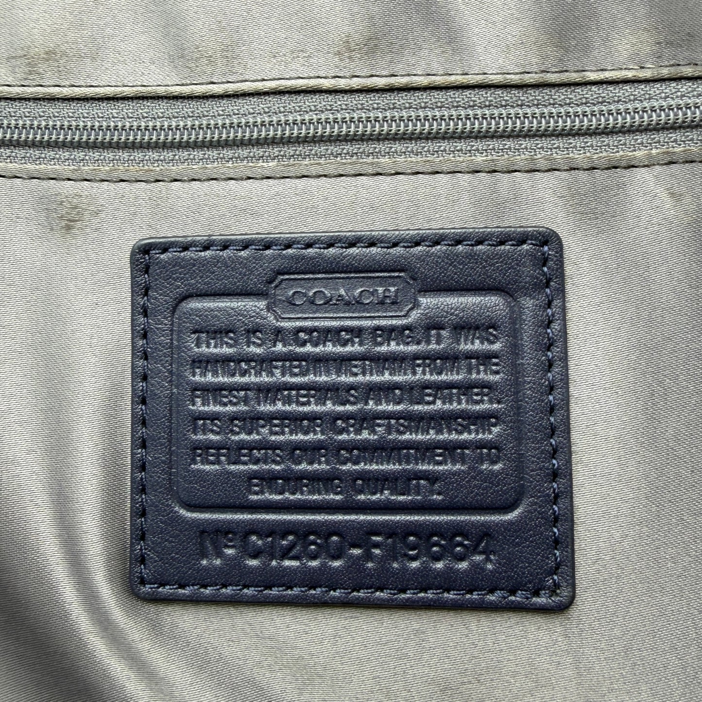 COACH SIGNATURE GALLERY TOTE BAG BLUE
