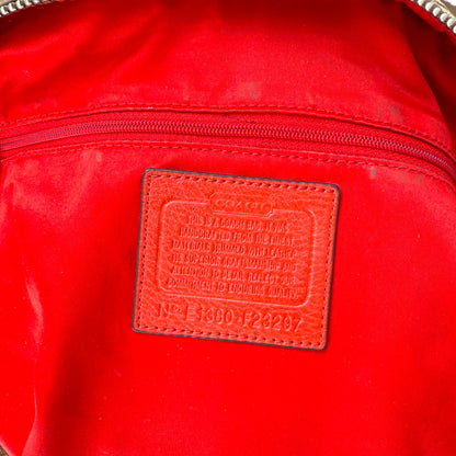COACH SIGNATURE  SHOPPER BAG RED