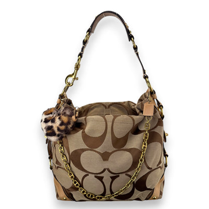 COACH SIGNATURE CARLY SHOULDER BAG LARGE