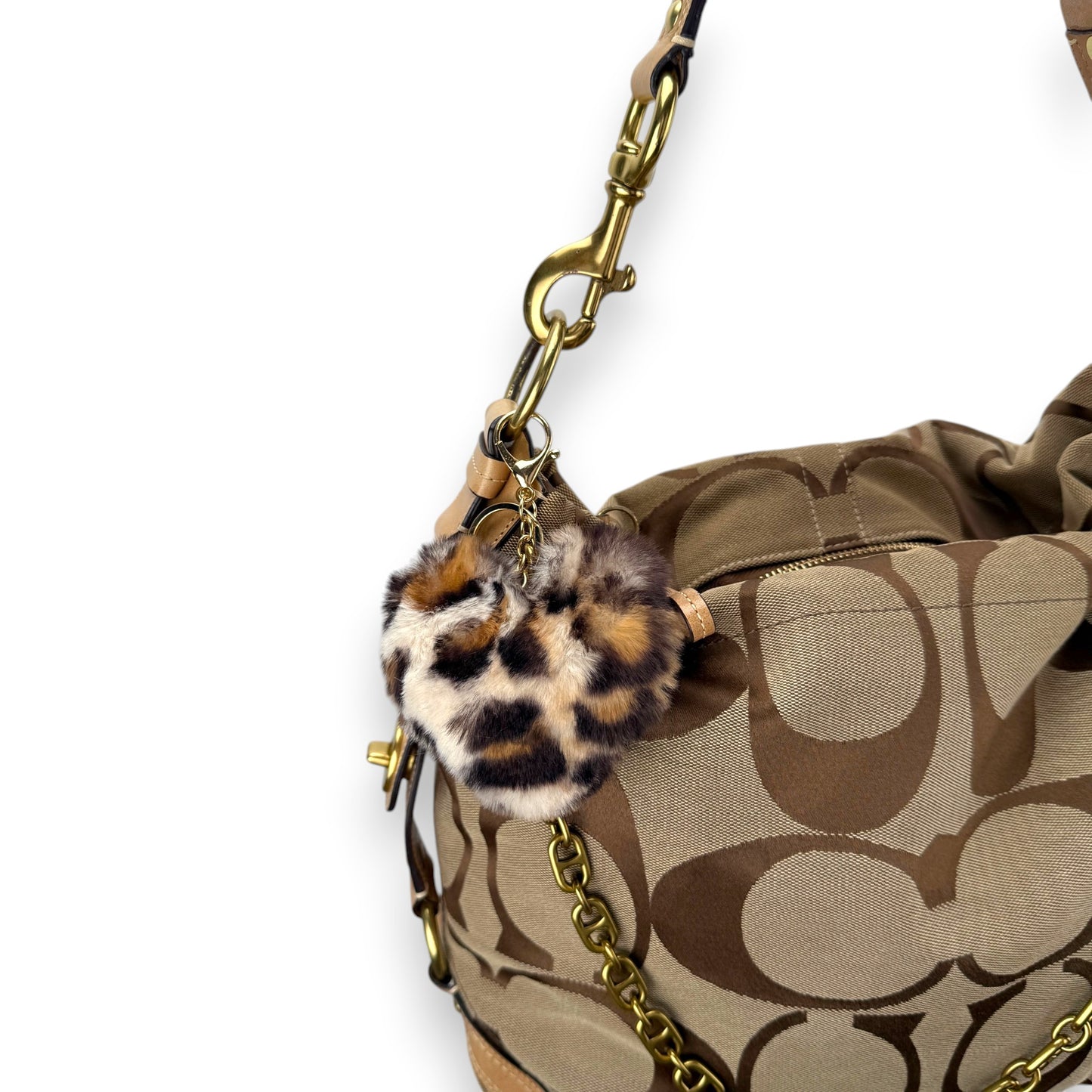 COACH SIGNATURE CARLY SHOULDER BAG LARGE