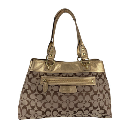 COACH SIGNATURE PENELOPE GOLD SHOPPER BAG