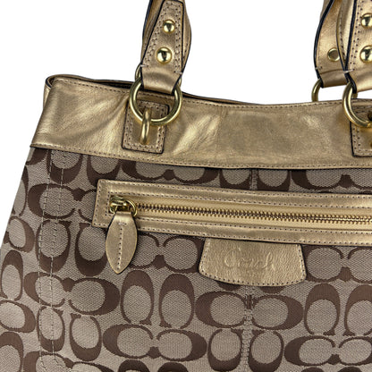 COACH SIGNATURE PENELOPE GOLD SHOPPER BAG
