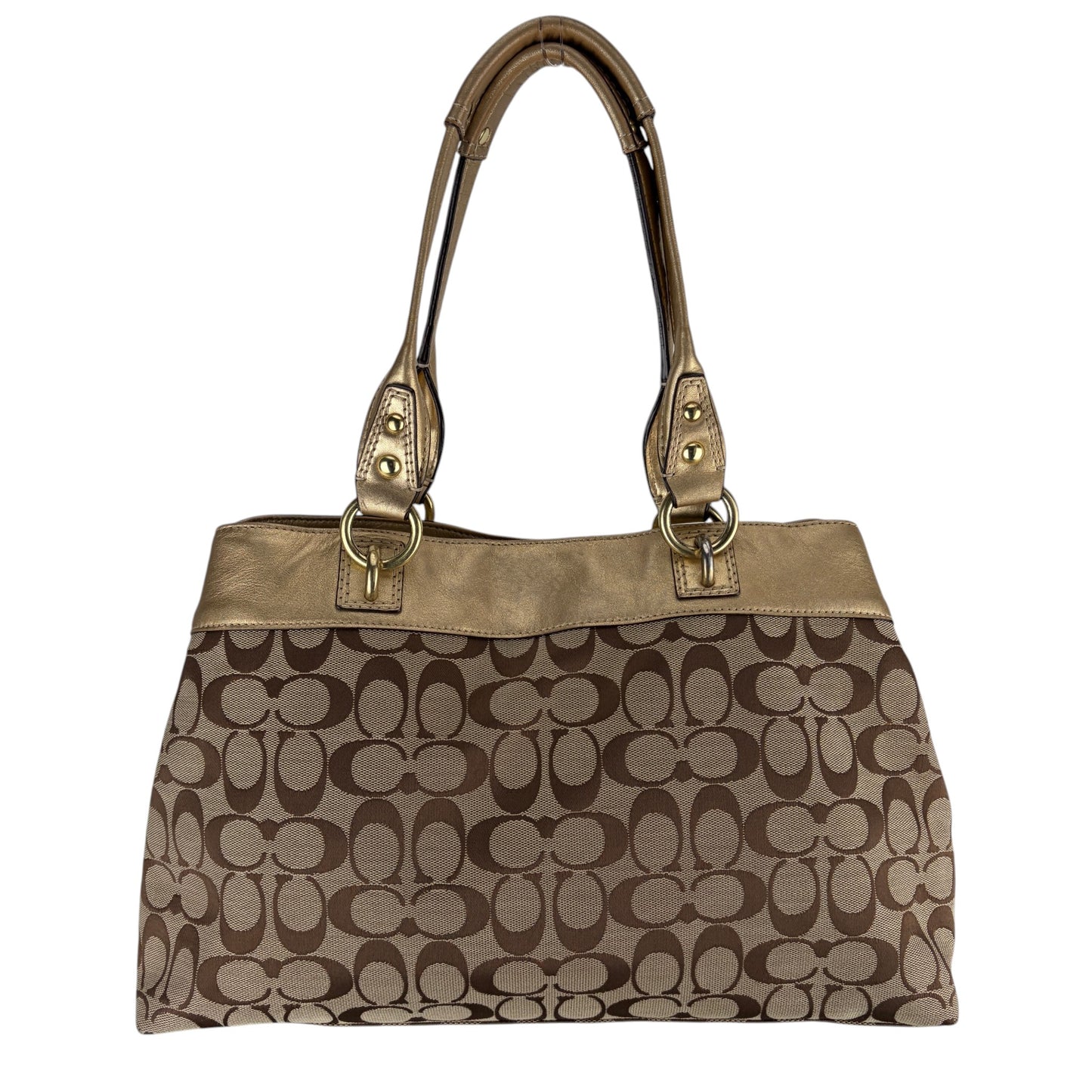 COACH SIGNATURE PENELOPE GOLD SHOPPER BAG