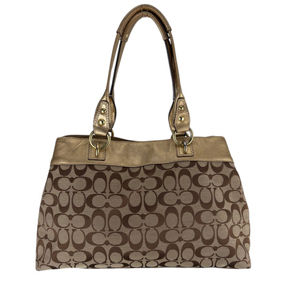 COACH SIGNATURE PENELOPE GOLD SHOPPER BAG