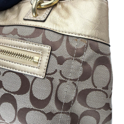 COACH SIGNATURE PENELOPE GOLD SHOPPER BAG