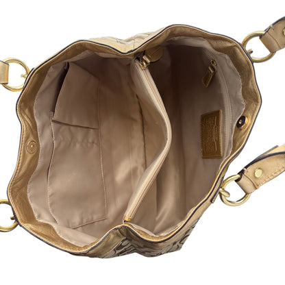 COACH SIGNATURE PENELOPE GOLD SHOPPER BAG