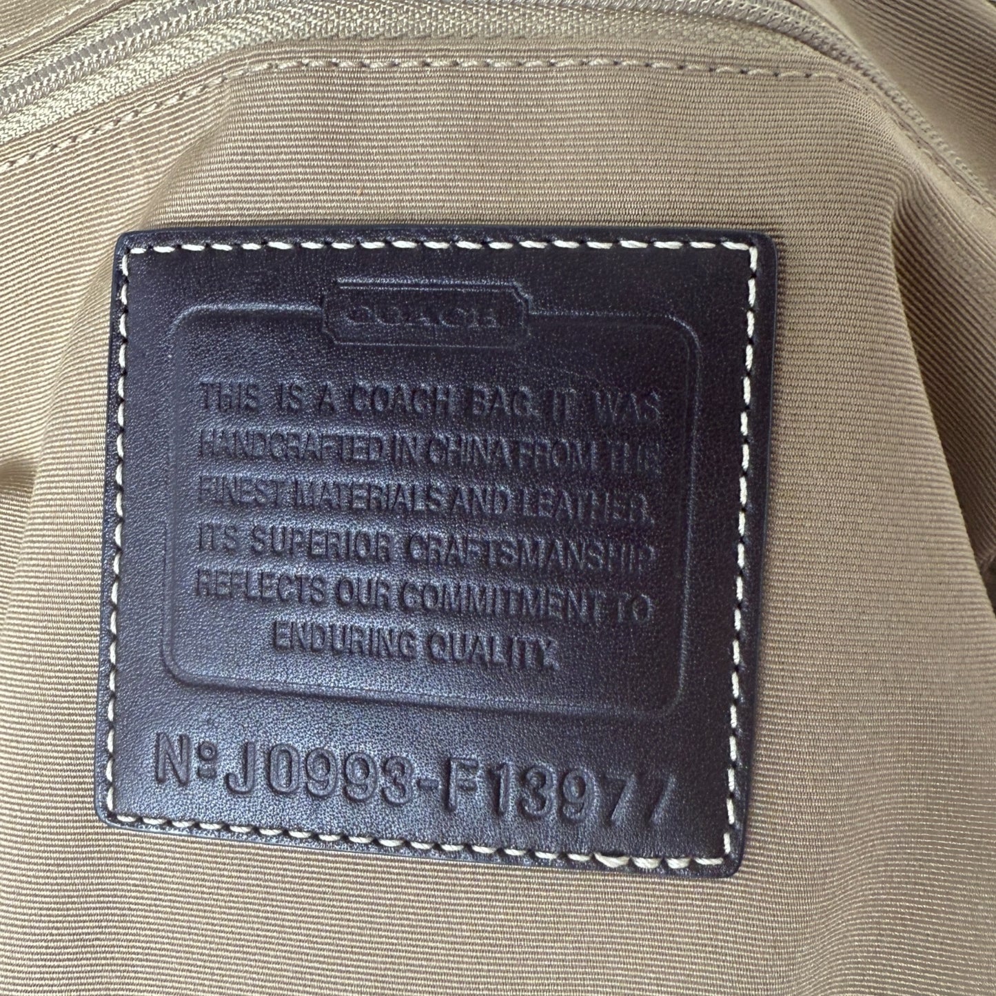 COACH SIGNATURE JACQUARD STRIPE BAG (LARGE) 