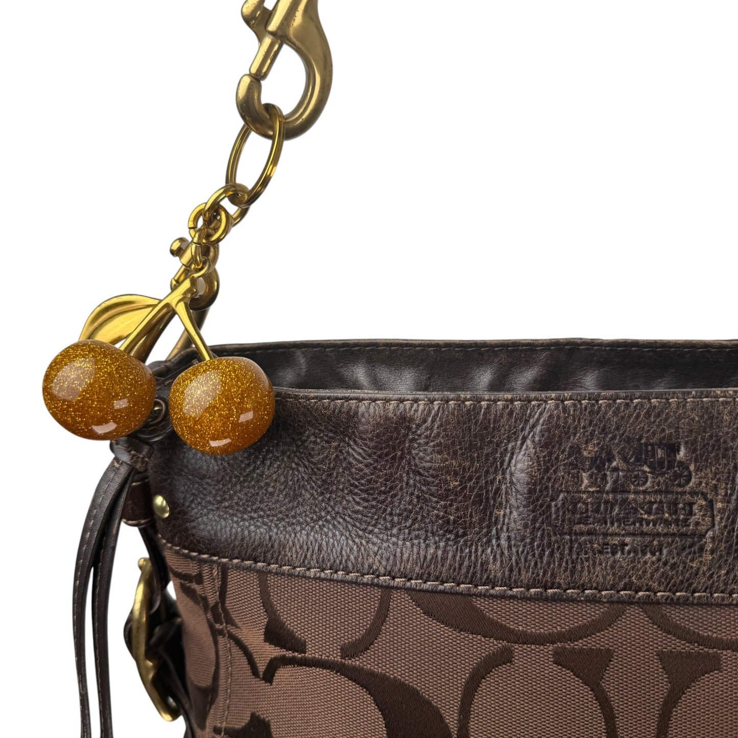 COACH SIGNATURE CARLY PURSE DUFFLE SAC BAG 