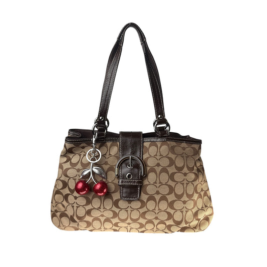 COACH SIGNATURE JACQUARD STRIPE BAG (LARGE) 