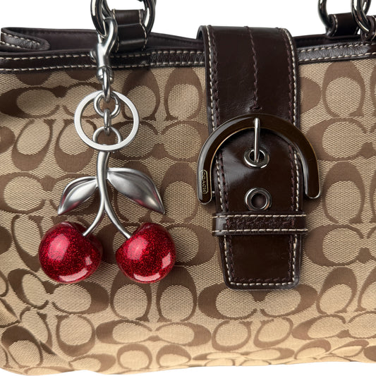 COACH SIGNATURE JACQUARD STRIPE BAG (LARGE) 