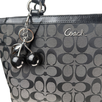 COACH SIGNATURE JACQUARD STRIPE BAG (LARGE) 