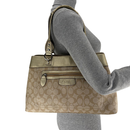 COACH SIGNATURE JACQUARD STRIPE BAG 