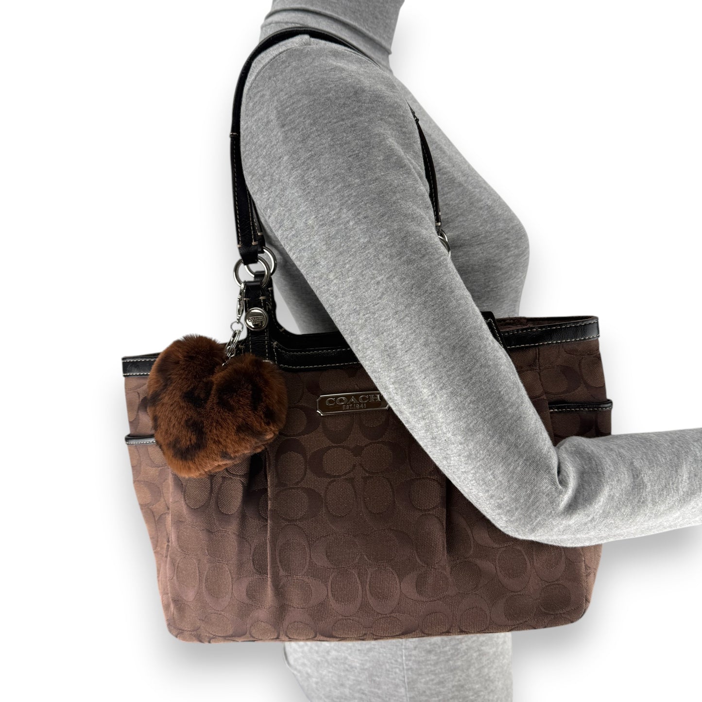 COACH GALLERY TOTE BAG BROWN