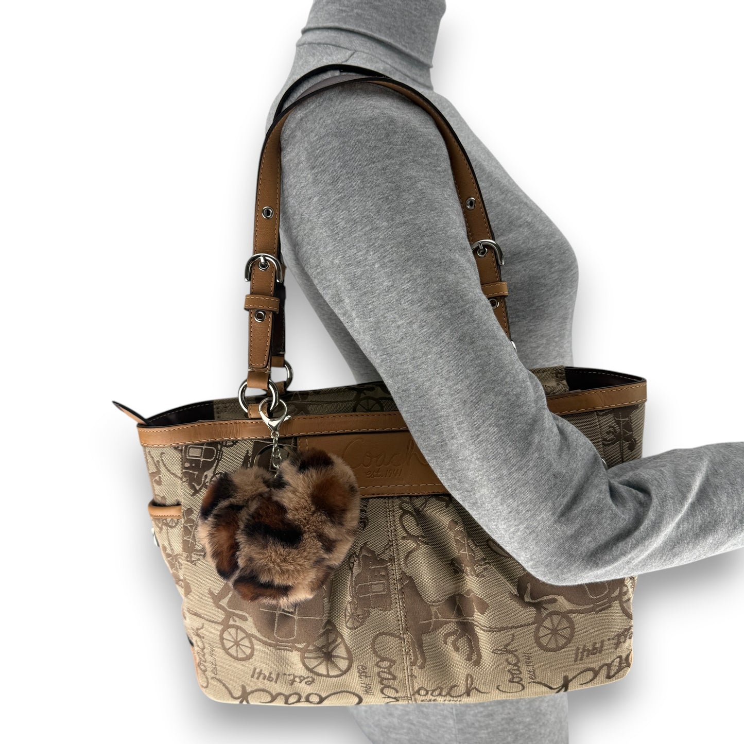 COACH HORSE CARRIAGE GALLERY TOTE BAG