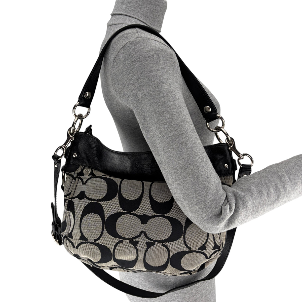 COACH SIGNATURE JACQUARD STRIPE BAG 