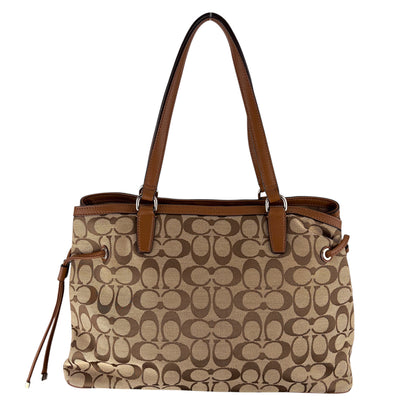 COACH SIGNATURE STRIPE SNAKE DRAWSTRING CARRYALL