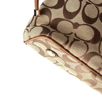 COACH SIGNATURE STRIPE SNAKE DRAWSTRING CARRYALL