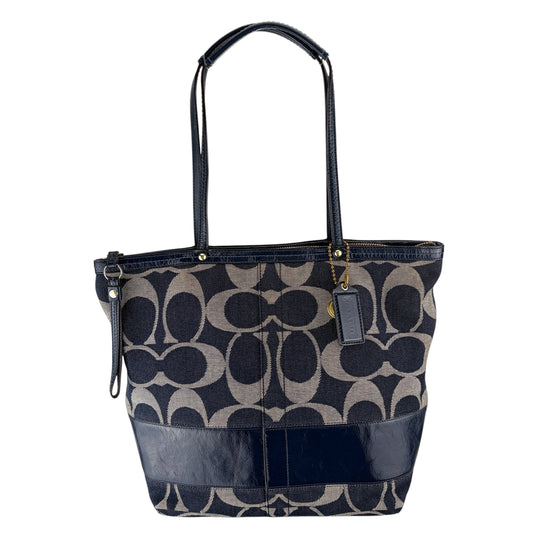 COACH SIGNATURE DENIM LARGE TOTE BAG