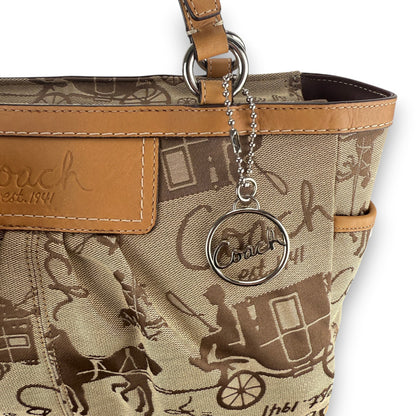 COACH HORSE CARRIAGE GALLERY TOTE BAG