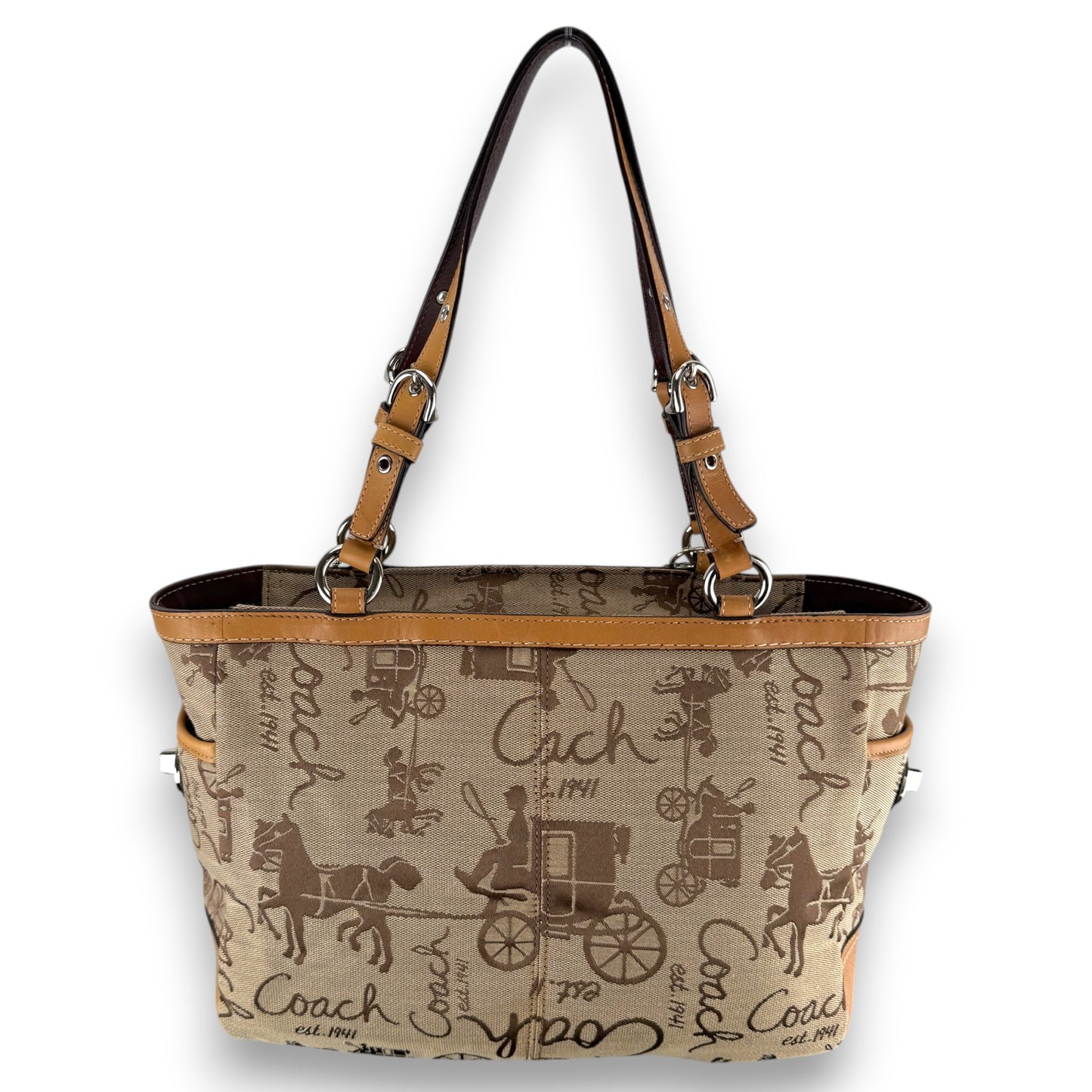 COACH HORSE CARRIAGE GALLERY TOTE BAG