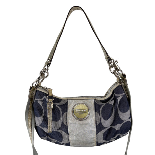 COACH SIGNATURE STRIPE DEMI CROSSBODY BAG