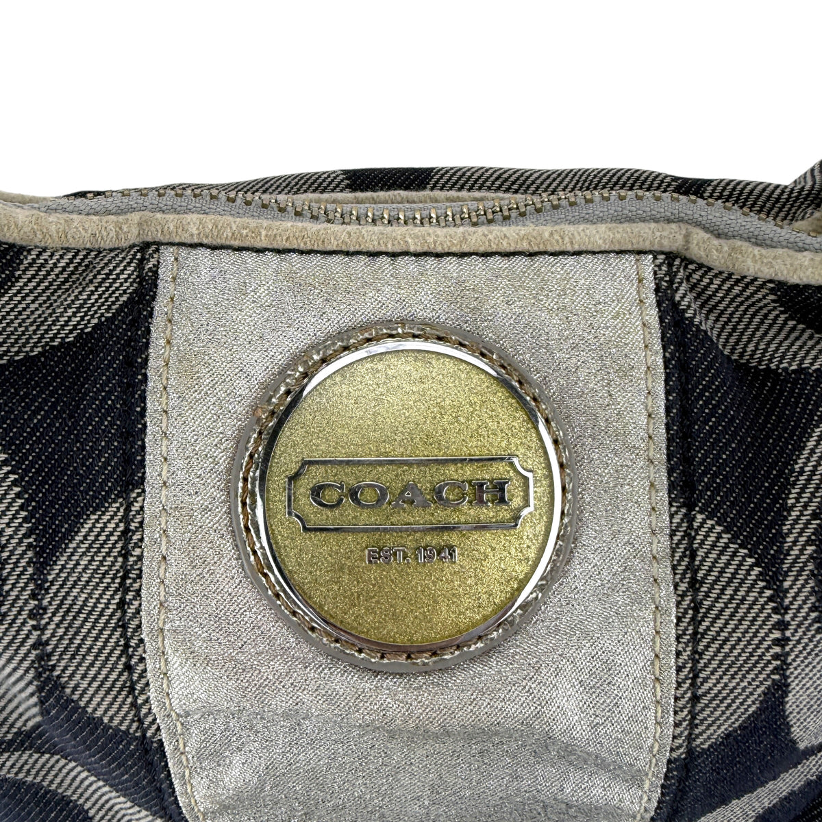 COACH SIGNATURE STRIPE DEMI CROSSBODY BAG