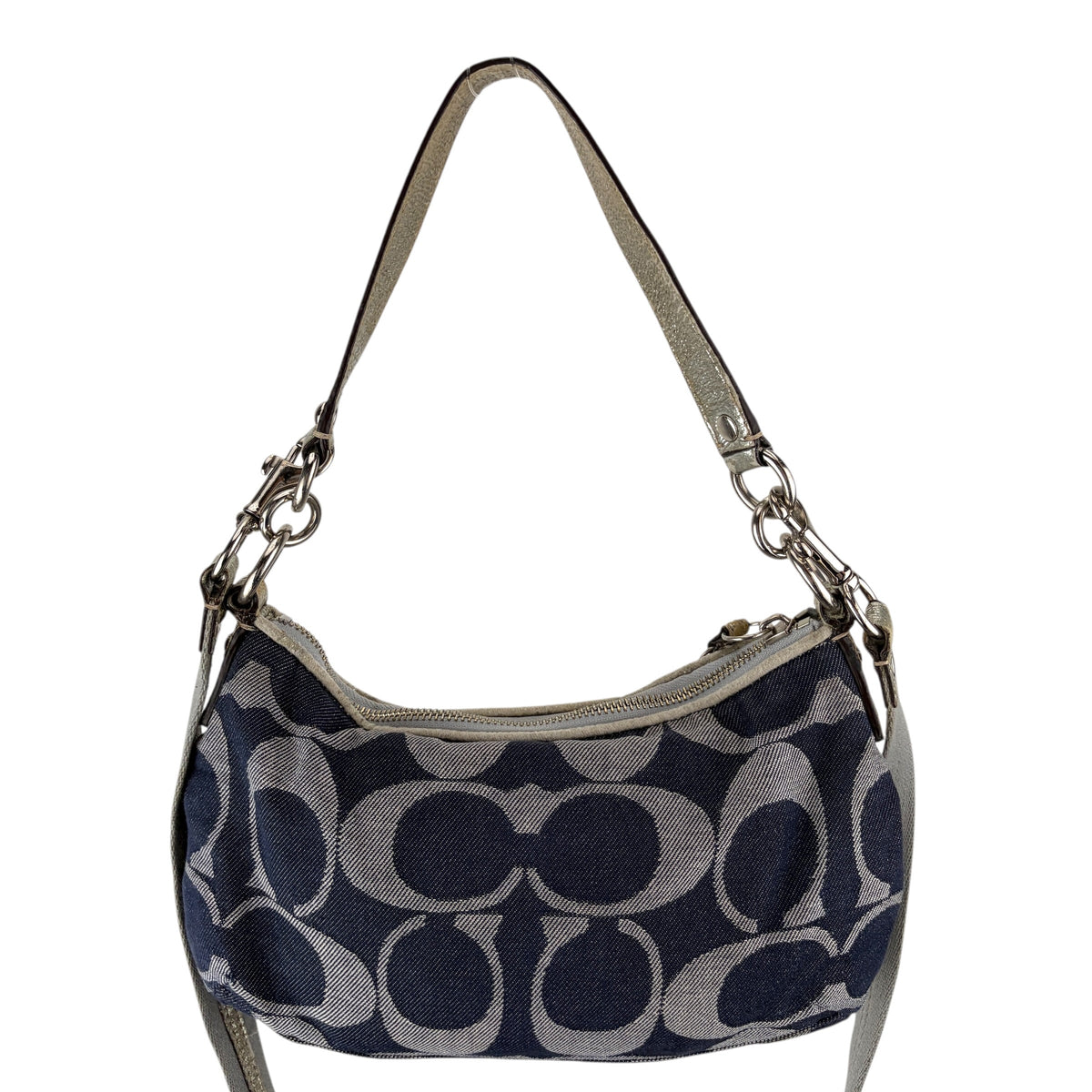 COACH SIGNATURE STRIPE DEMI CROSSBODY BAG