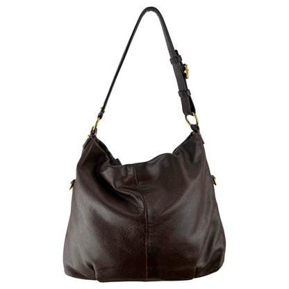 COACH BROWN LEATHER SHOULDER BAG