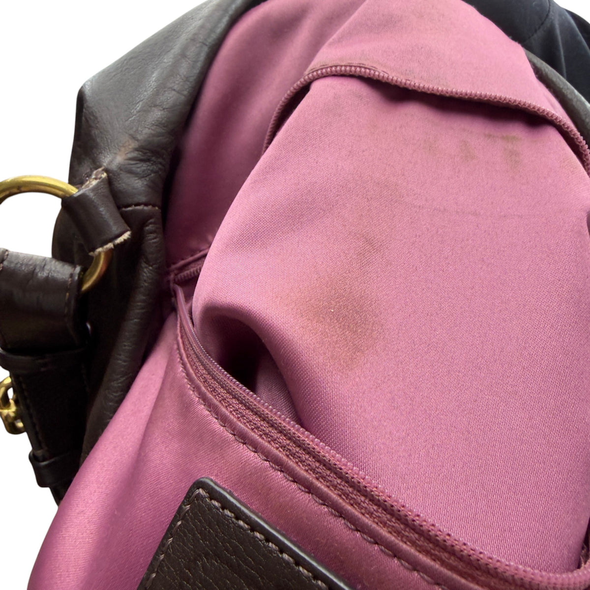 COACH BROWN LEATHER SHOULDER BAG