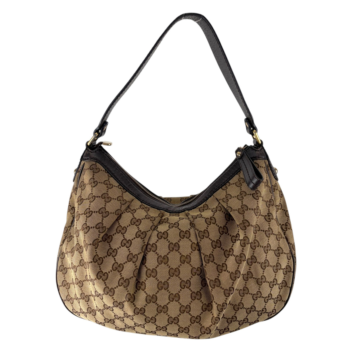 GUCCI GG SUKEY MEDIUM BROWN SHOULDER BAG