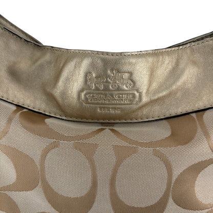 COACH SIGNATURE ZOE GOLD SHOULDER BAG