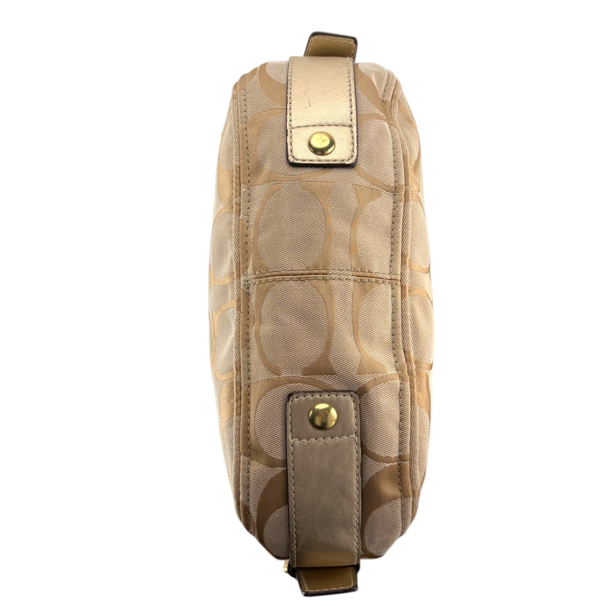 COACH SIGNATURE ZOE GOLD SHOULDER BAG