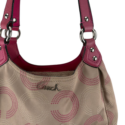 COACH SIGNATURE JACQUARD STRIPE BAG (LARGE) 