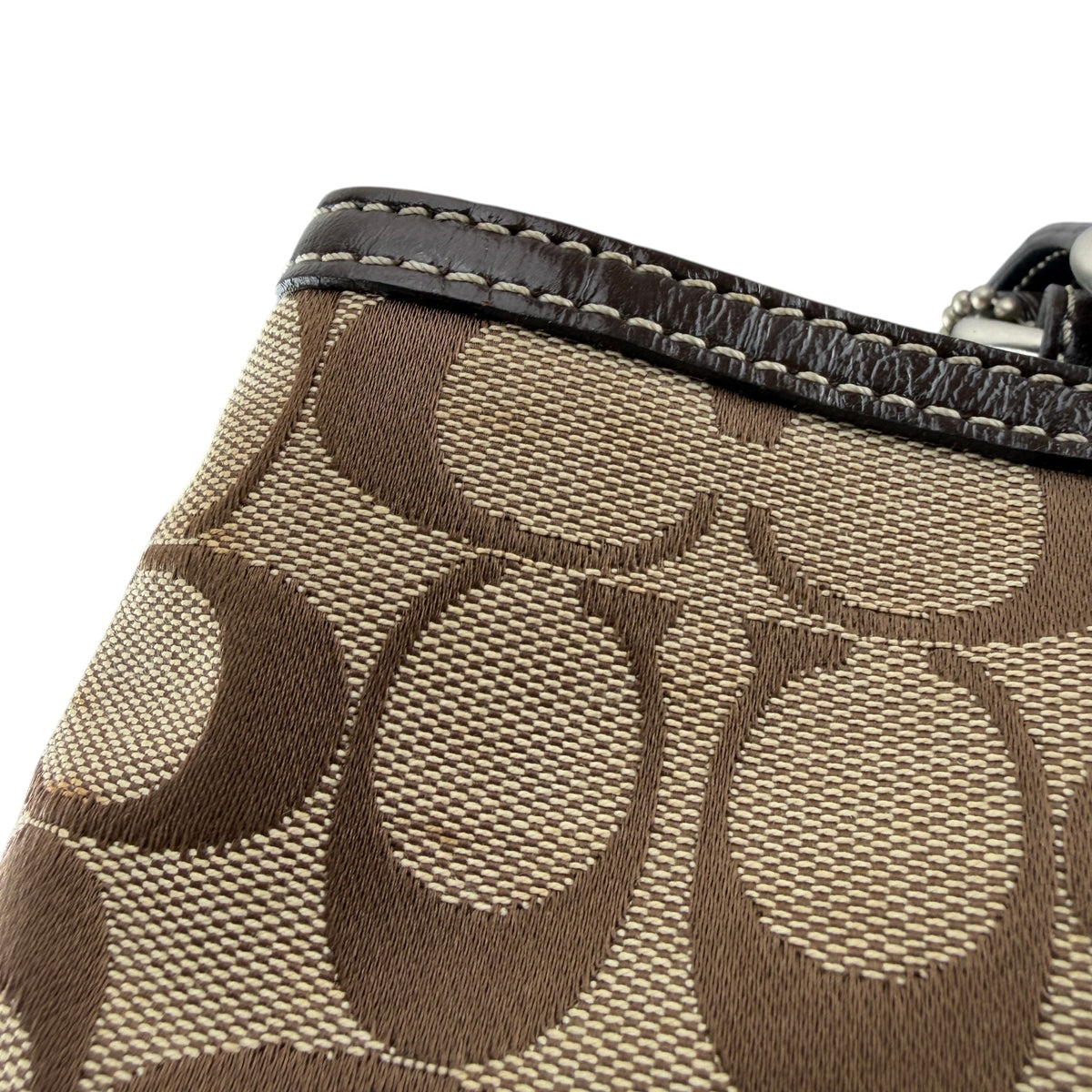 COACH SIGNATURE CANVAS &amp; LEATHER CROSSBODY BAG 