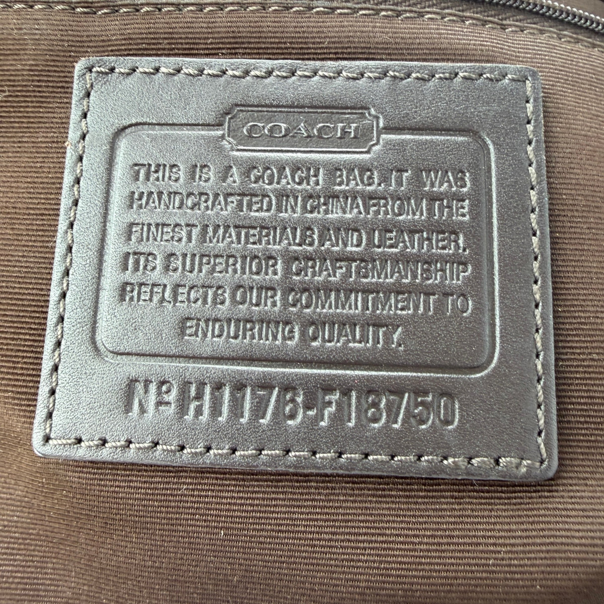 COACH SIGNATURE CANVAS &amp; LEATHER CROSSBODY BAG 