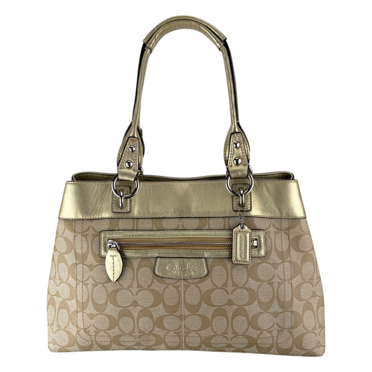 COACH SIGNATURE PENELOPE GOLD SHOPPER BAG