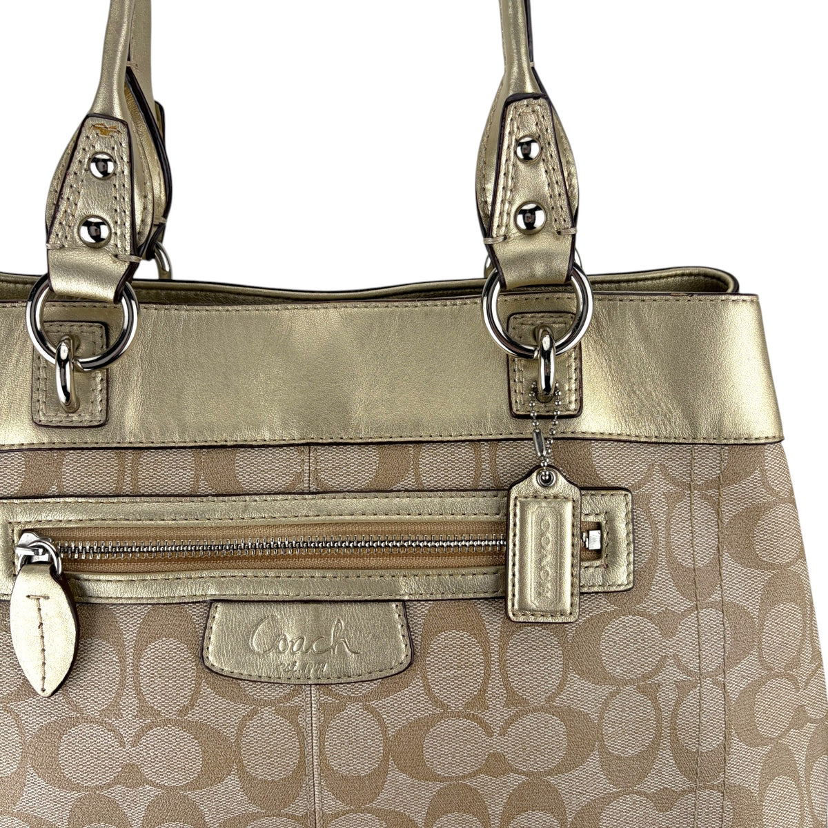 COACH SIGNATURE JACQUARD STRIPE BAG 