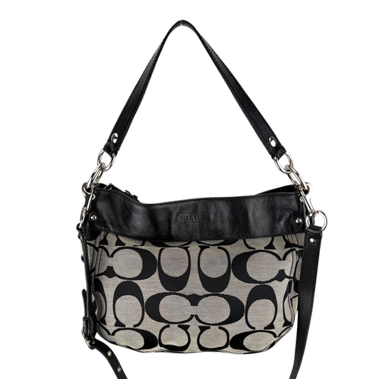 COACH SIGNATURE ZOE GREY SHOULDER BAG