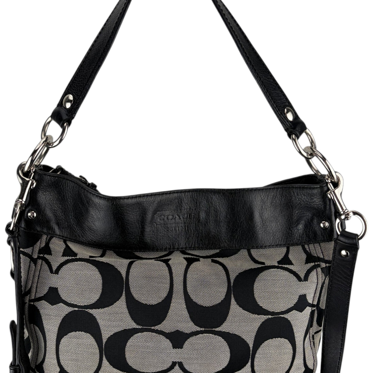 COACH SIGNATURE JACQUARD STRIPE BAG 