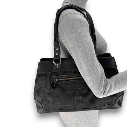 COACH SIGNATURE PENELOPE BLACK SHOULDER BAG